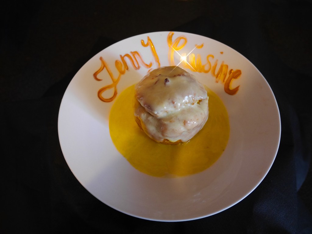 Cakes Vanillés à la Patate douce et leur Crème Anglaise parfum Tonka