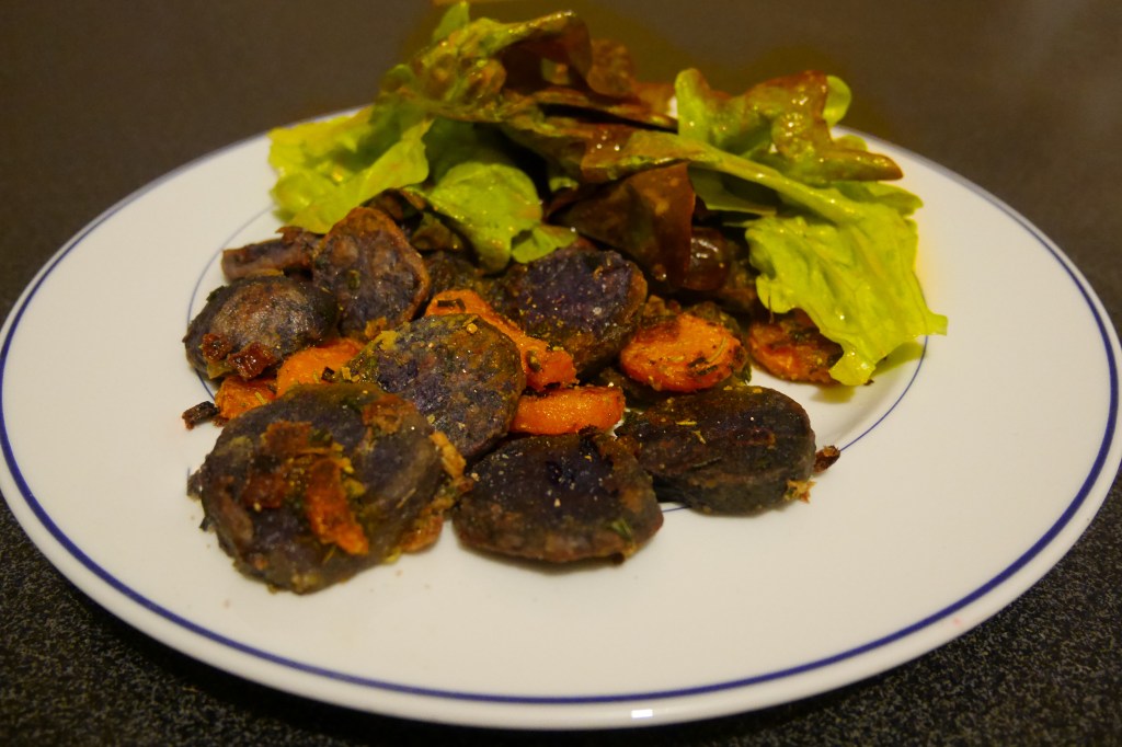 Palets de Vitelottes et carottes au&nbsp;four