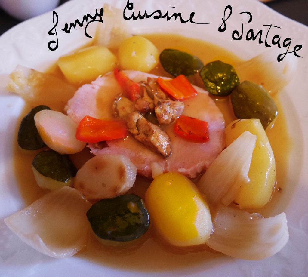 Rôti de Porc saumuré et ses petits&nbsp;légumes.