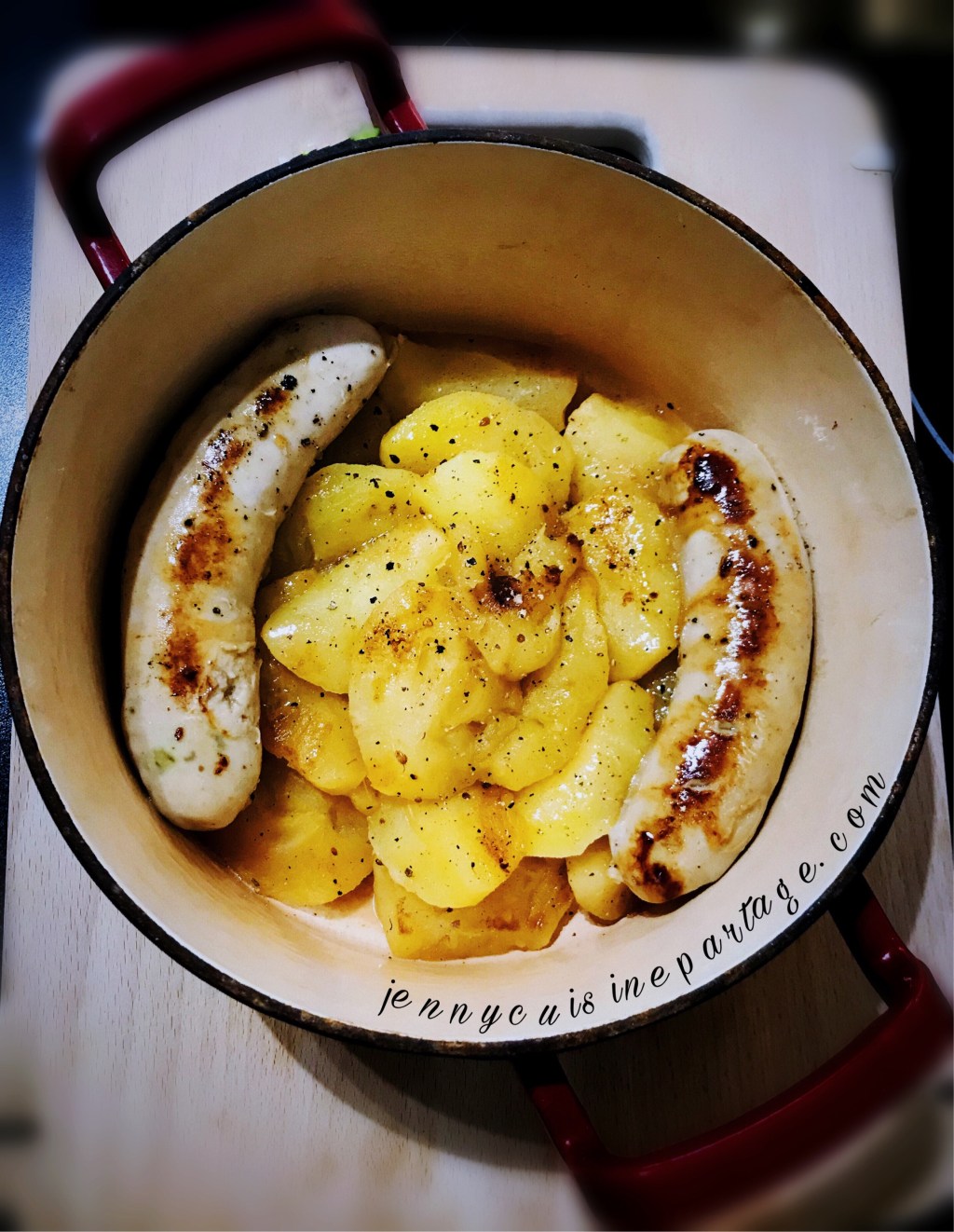 Boudin blanc aux épices et&nbsp;pommes